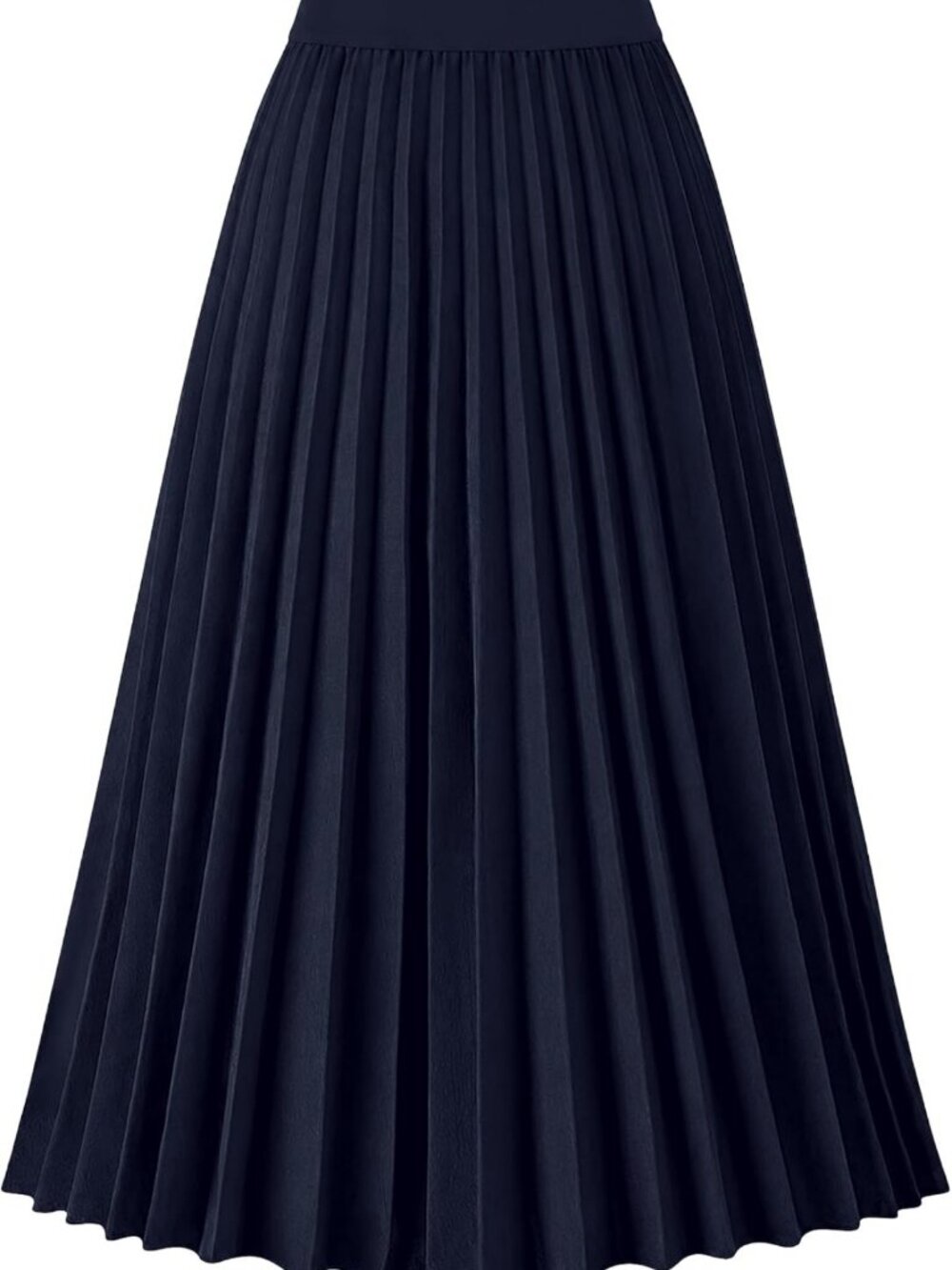 High Waist Pleated Midi Skirt for Women | Stylish Knee-Length Fashion Skirt